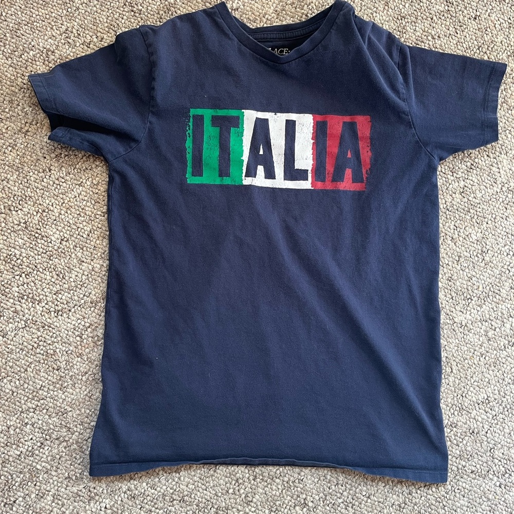 🎉5/$25🎉 Children’s Place XXL Navy Graphic T-shirt, size 16, good used condition